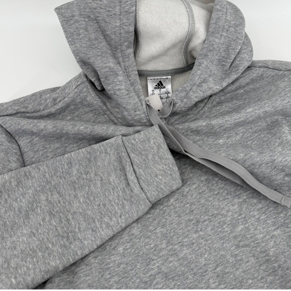 Adidas Kids Gray Hoodie‎ Sweatshirt Fleece Pullover Size S